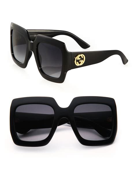 black gucci glasses women's|gucci oversized black square eyeglasses.